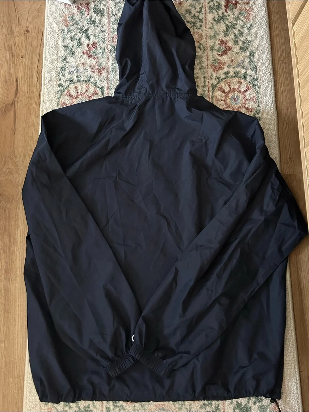 Champion Navy Hooded Pullover Windbreaker with Logo